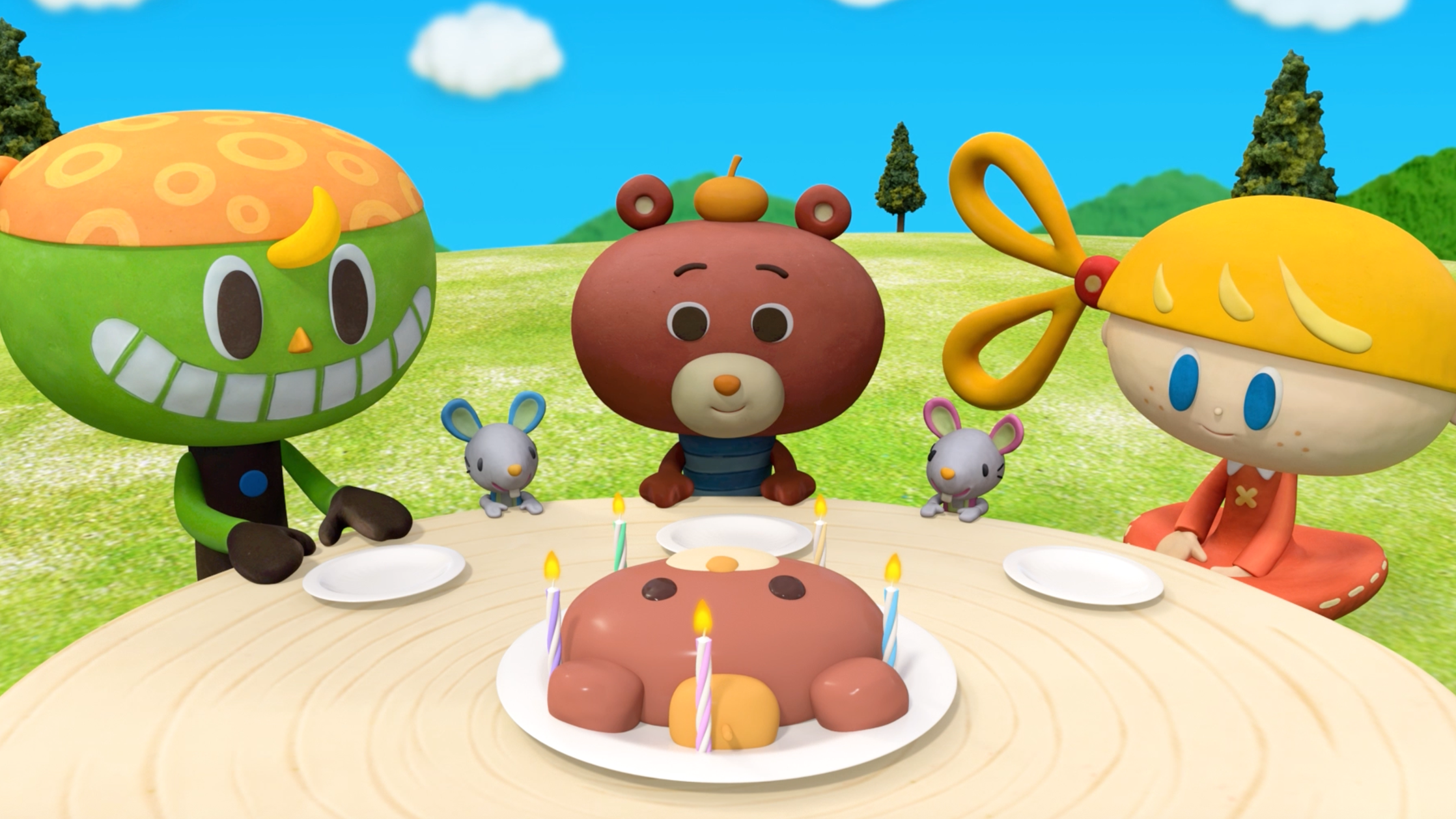 【クレイアニメーション／ストップモーション】<br>『にこにこえいご あおどり 1月号』