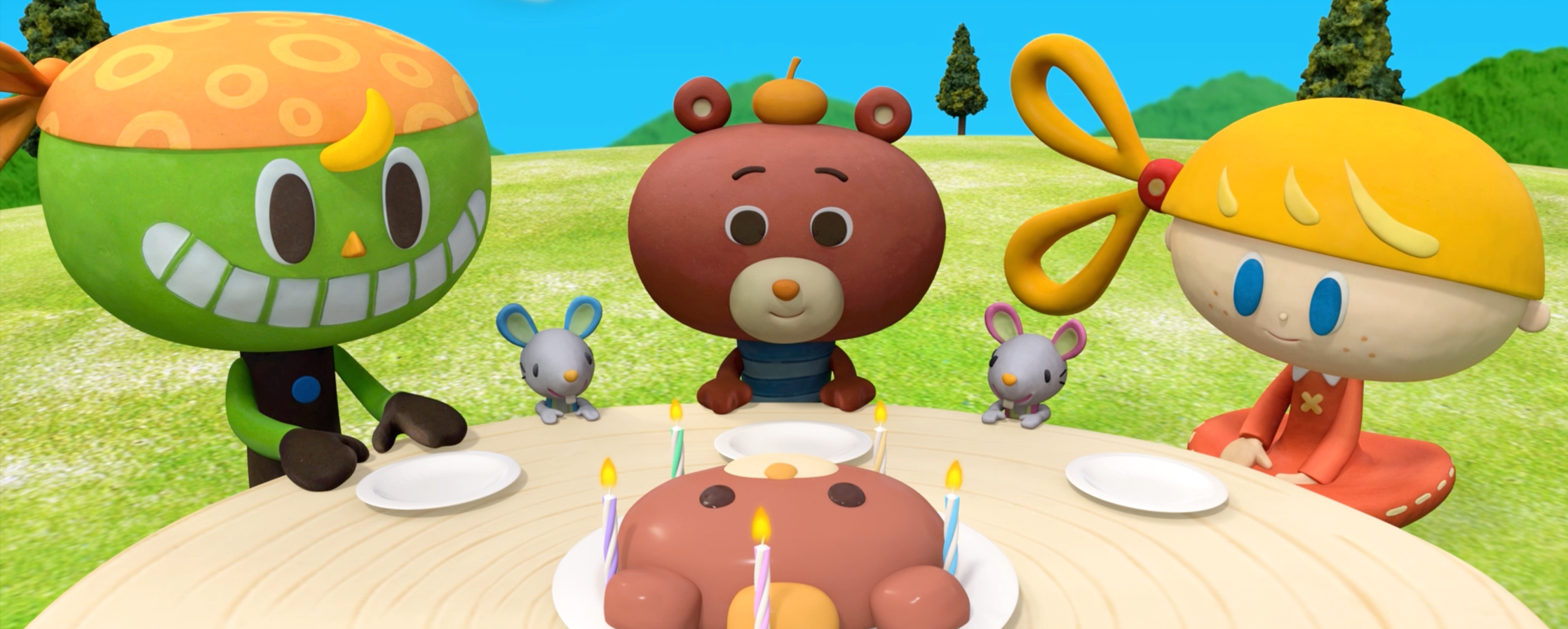 【クレイアニメーション／ストップモーション】<br>『にこにこえいご あおどり 1月号』