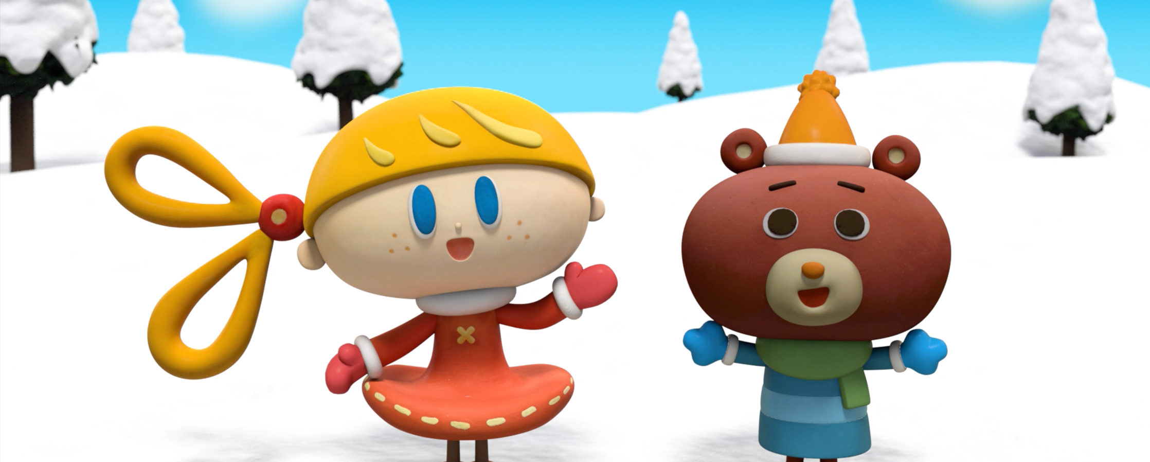 【クレイアニメーション／ストップモーション】<br>『にこにこえいご あおどり 2月号』