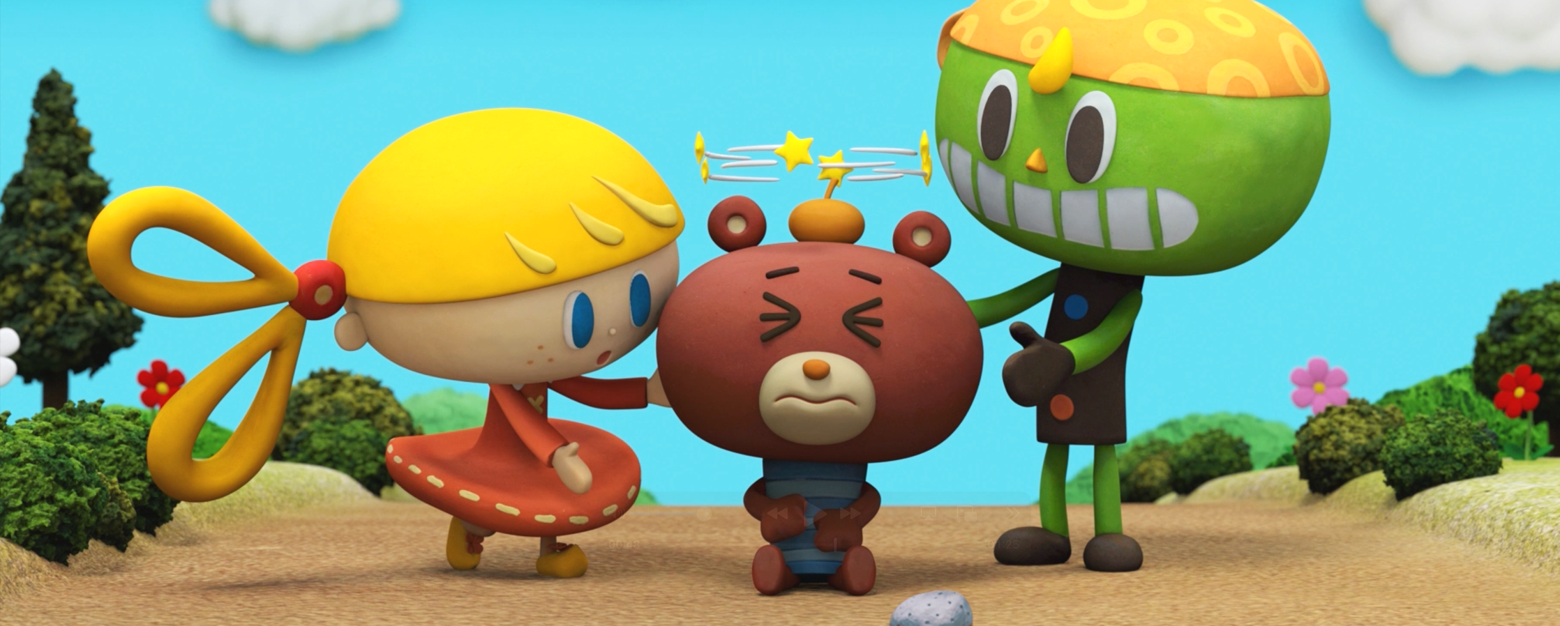 【クレイアニメーション／ストップモーション】<br>『にこにこえいご あおどり 3月号』