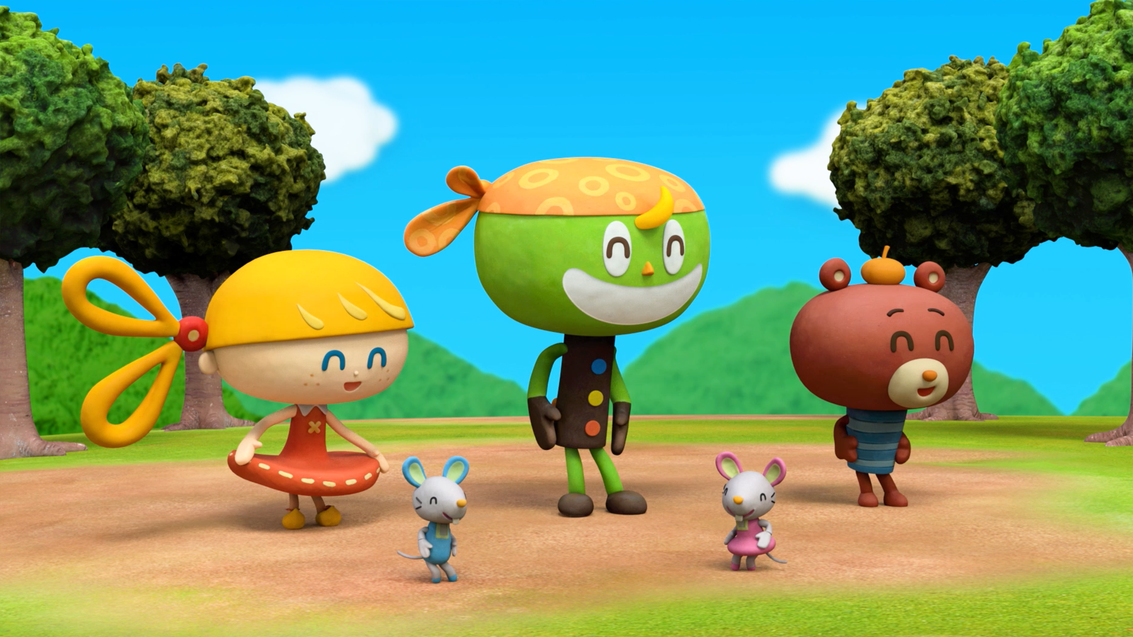 【クレイアニメーション／ストップモーション】<br>『にこにこえいご あおどり なつドリるん』