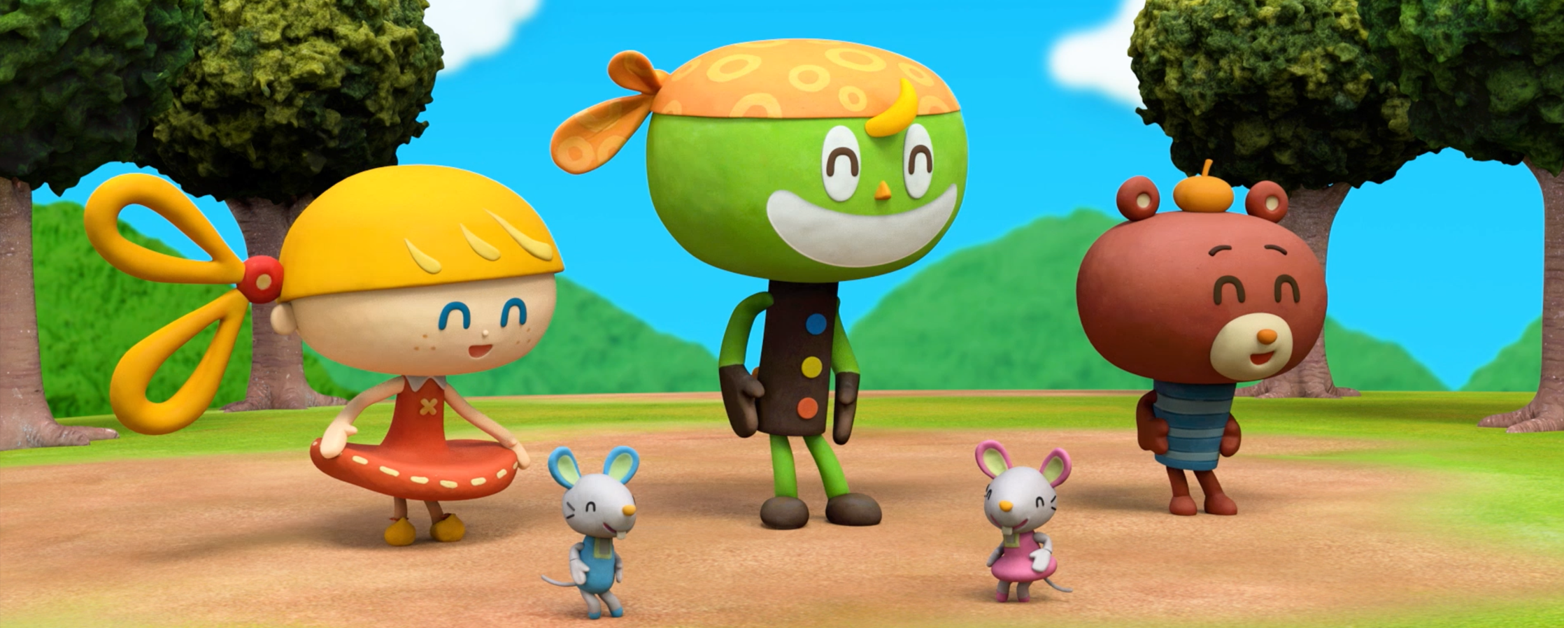 【クレイアニメーション／ストップモーション】<br>『にこにこえいご あおどり なつドリるん』