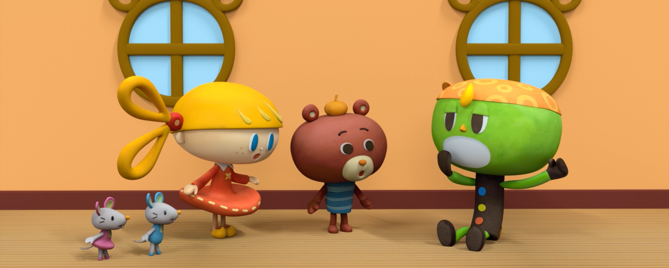 【クレイアニメーション／ストップモーション】<br>『にこにこえいご あおどり しあげのドリるん』