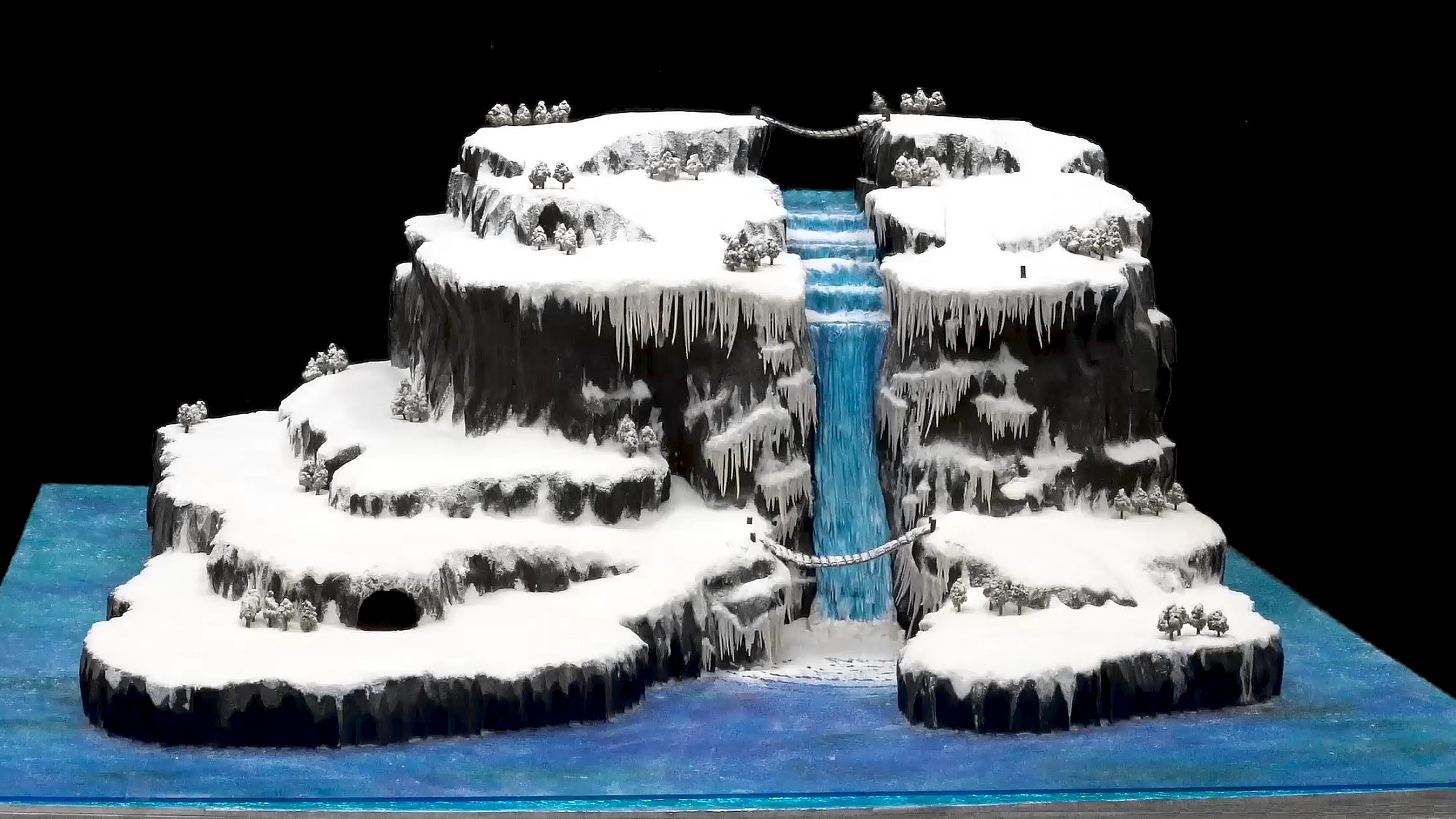 【ジオラマ制作／クレイアート】<br>FANTASIAN ファルシオンの抜け道・断崖｜ゲーム空間美術