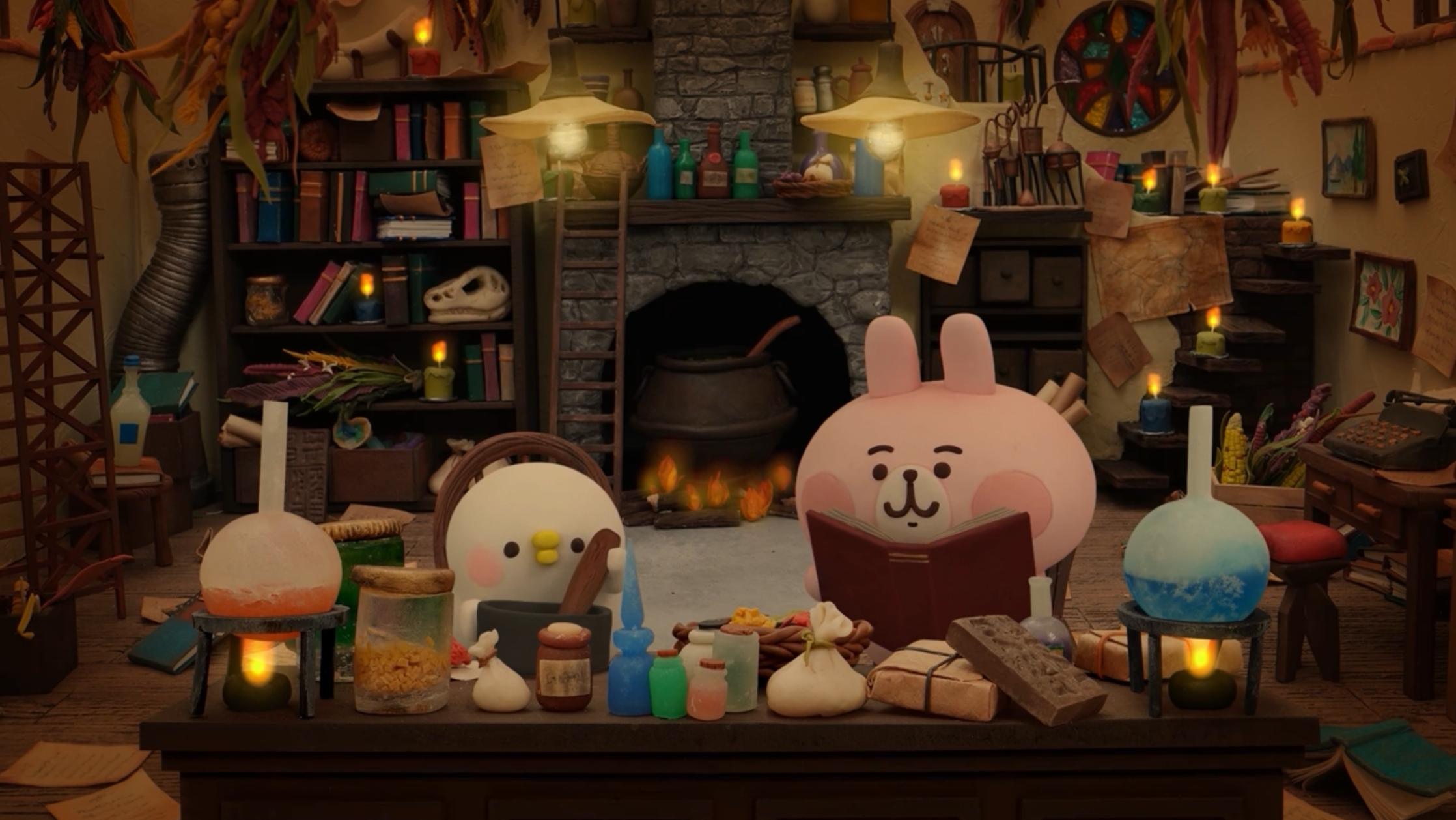 【クレイアニメーション／ストップモーション】<br>『カナヘイの小動物情報局』ピスケ＆うさぎASMRアニメーション