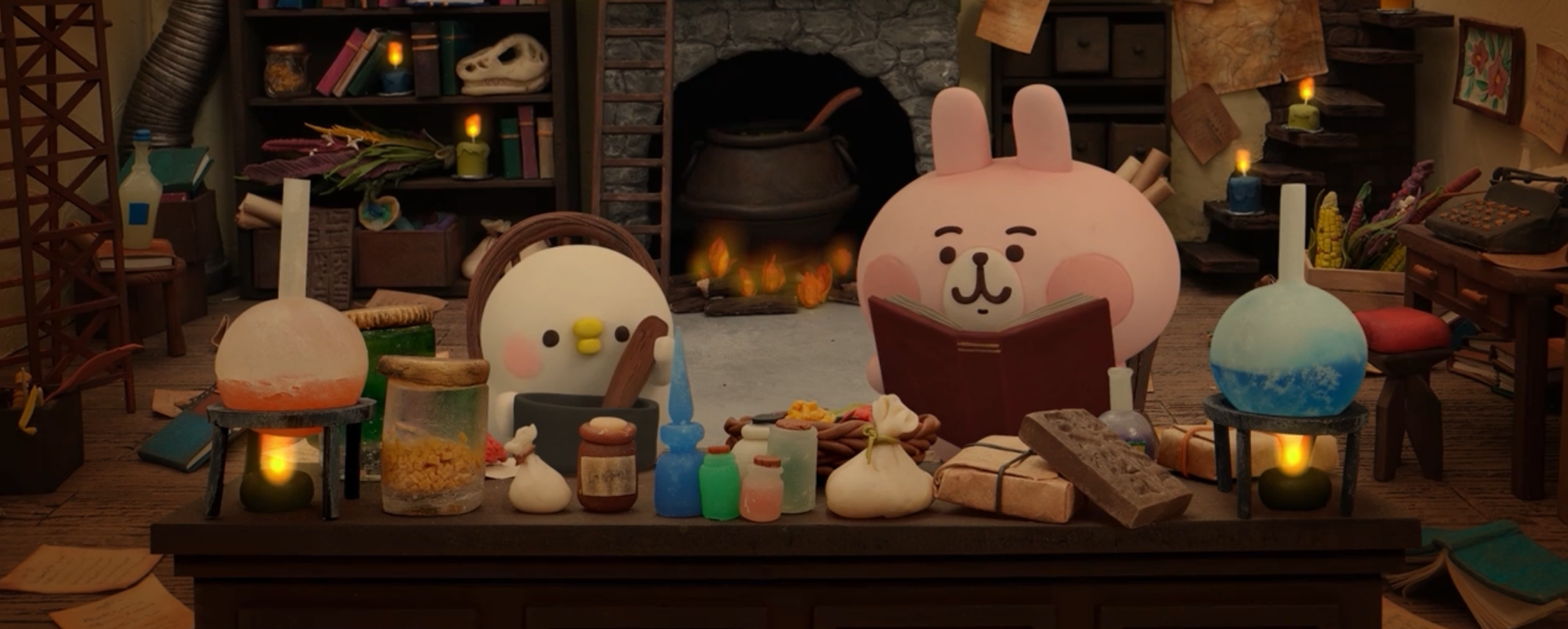 【クレイアニメーション／ストップモーション】<br>『カナヘイの小動物情報局』ピスケ＆うさぎASMRアニメーション