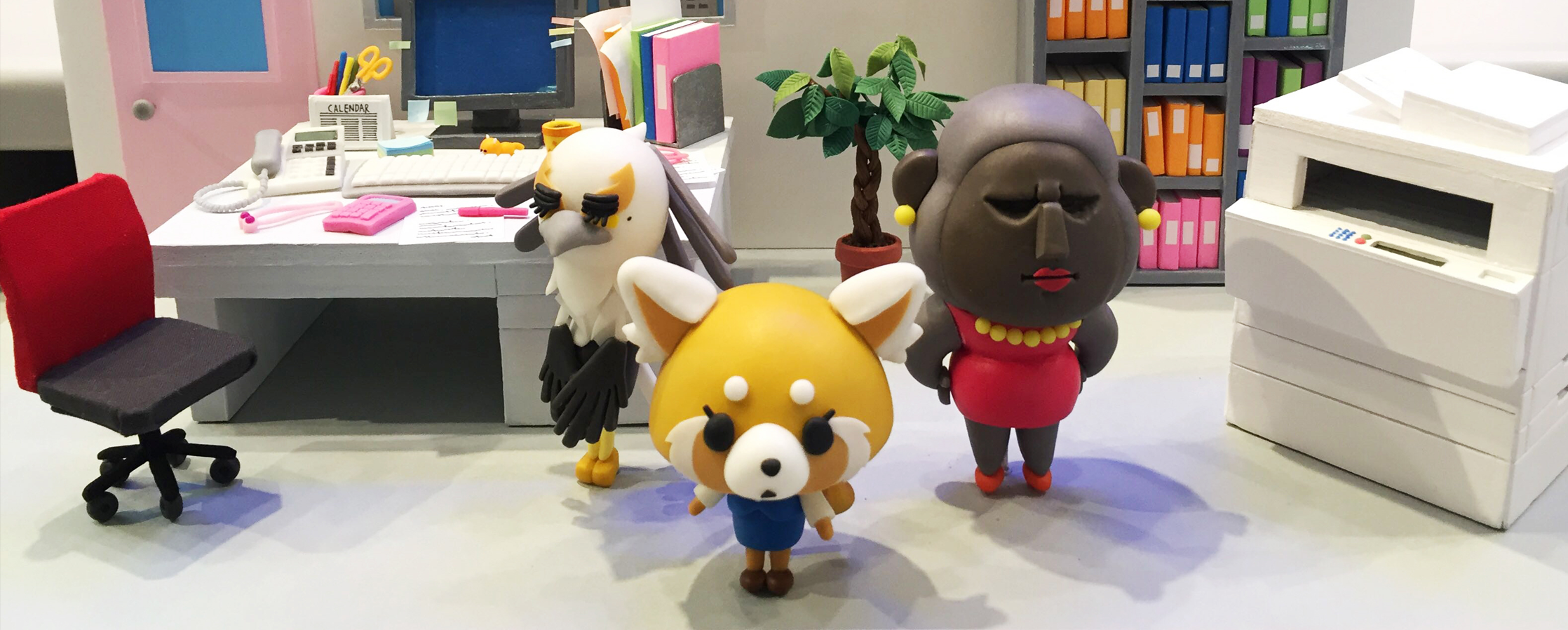 【クレイアート／ミニチュアジオラマ】<br>『アグレッシブ烈子』サンリオEXPO展示用キャラクターアート制作