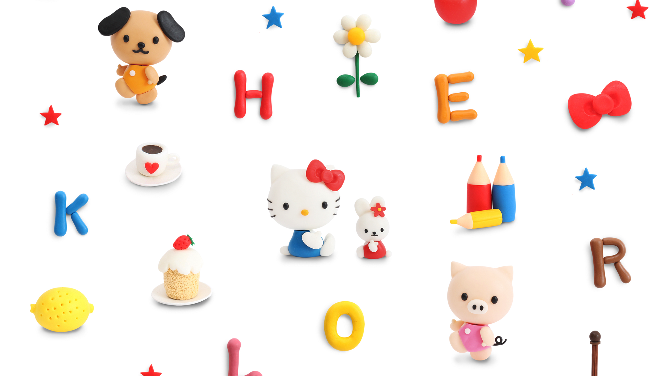 【クレイアート／粘土立体イラスト】<br>ハローキティ ライセンスビジュアル用アート制作