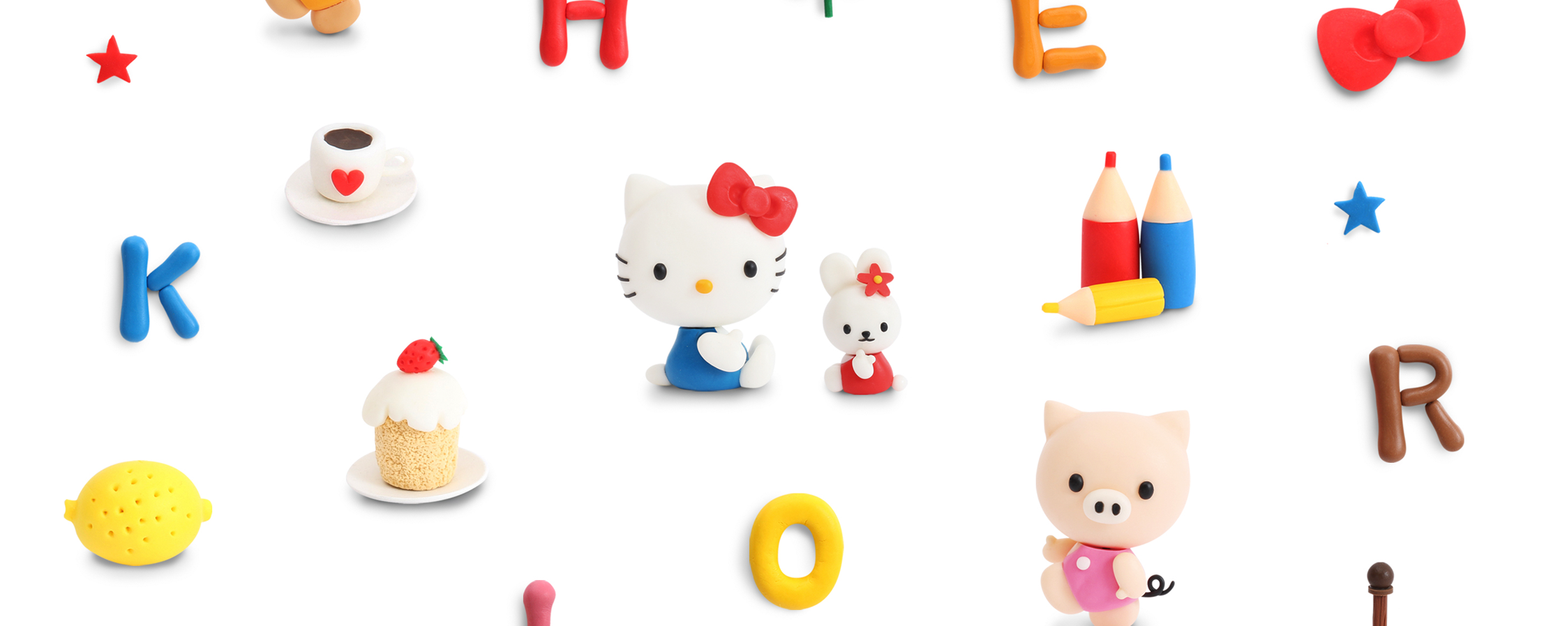 【クレイアート／粘土立体イラスト】<br>ハローキティ ライセンスビジュアル用アート制作