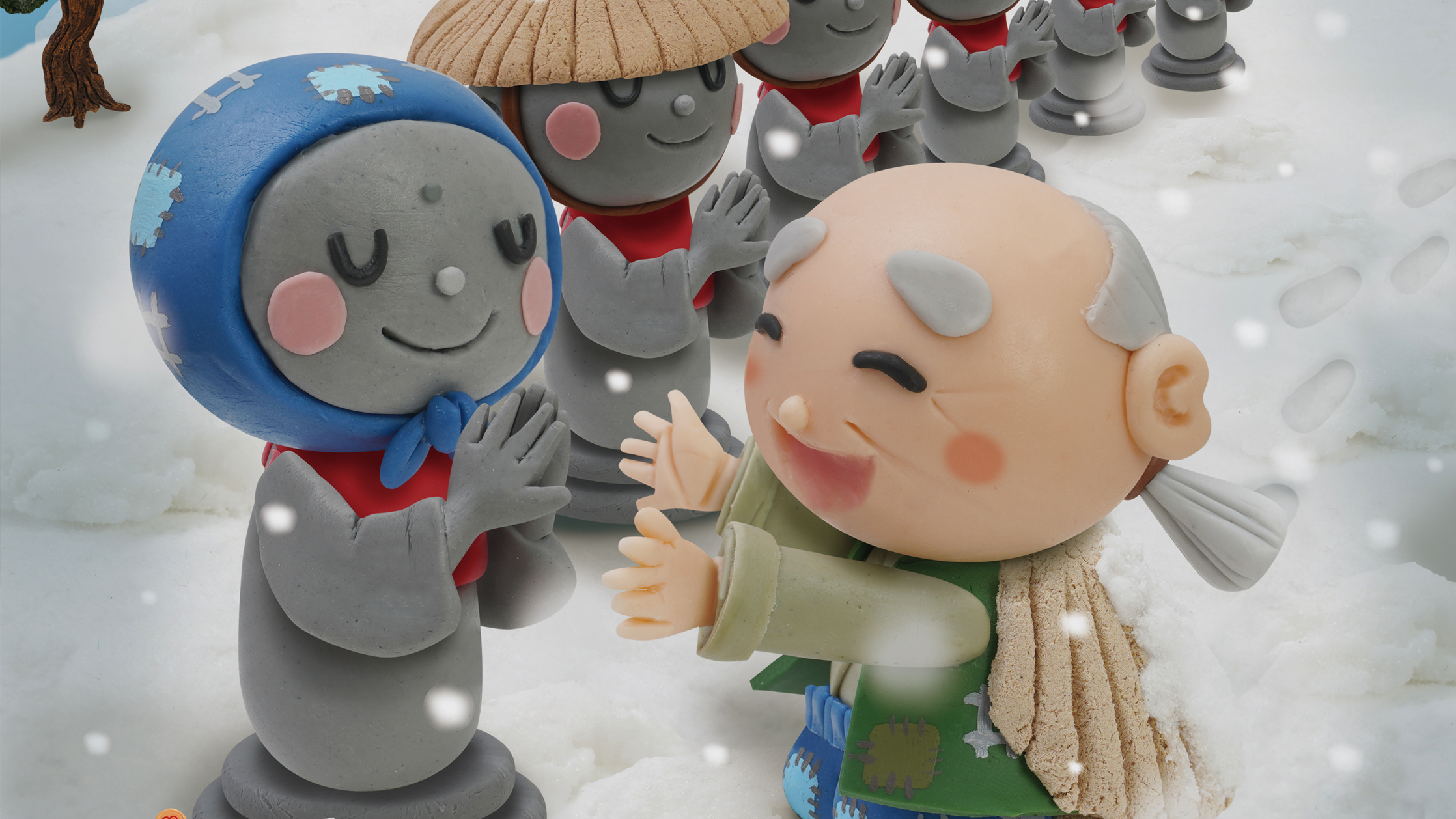 【クレイアート／粘土立体イラスト】<br>小学ポピー「1・2年生」2021年12月号 教材表紙デザイン制作