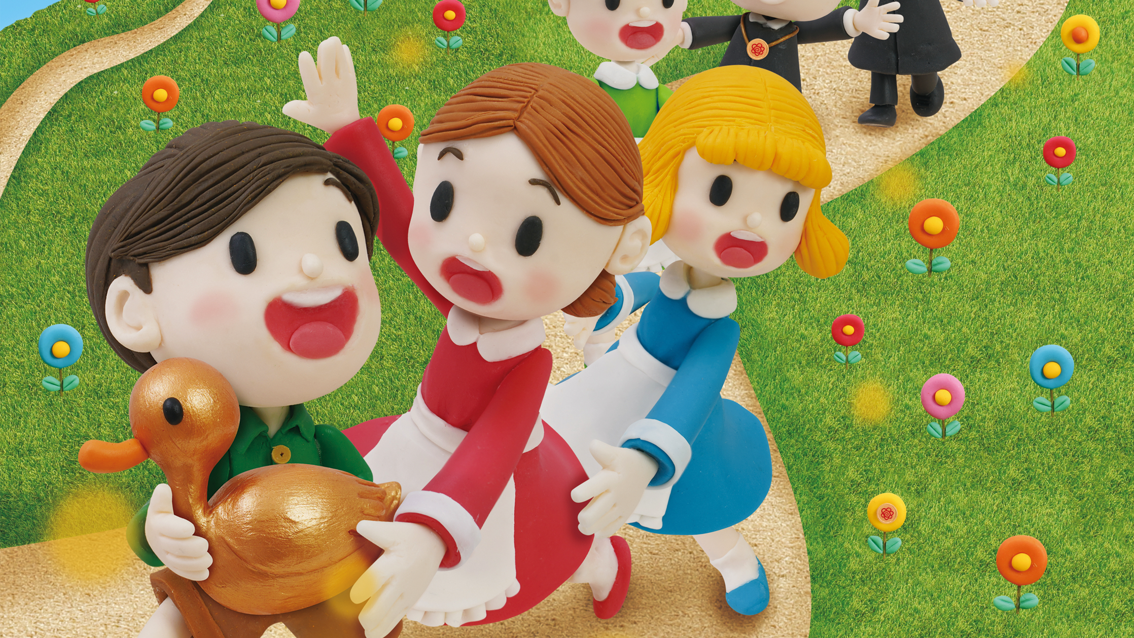 【クレイアート／粘土立体イラスト】<br>小学ポピー「1・2年生」2022年1月号 教材表紙デザイン制作