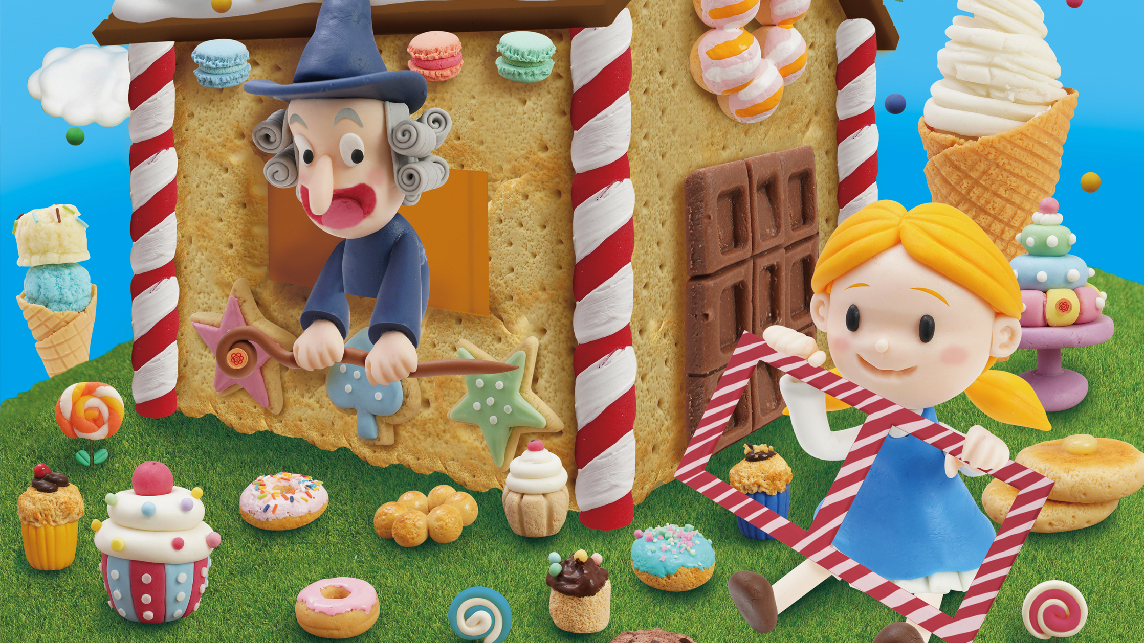 【クレイアート／粘土立体イラスト】<br>小学ポピー「1・2年生」2022年3月号 教材表紙デザイン制作