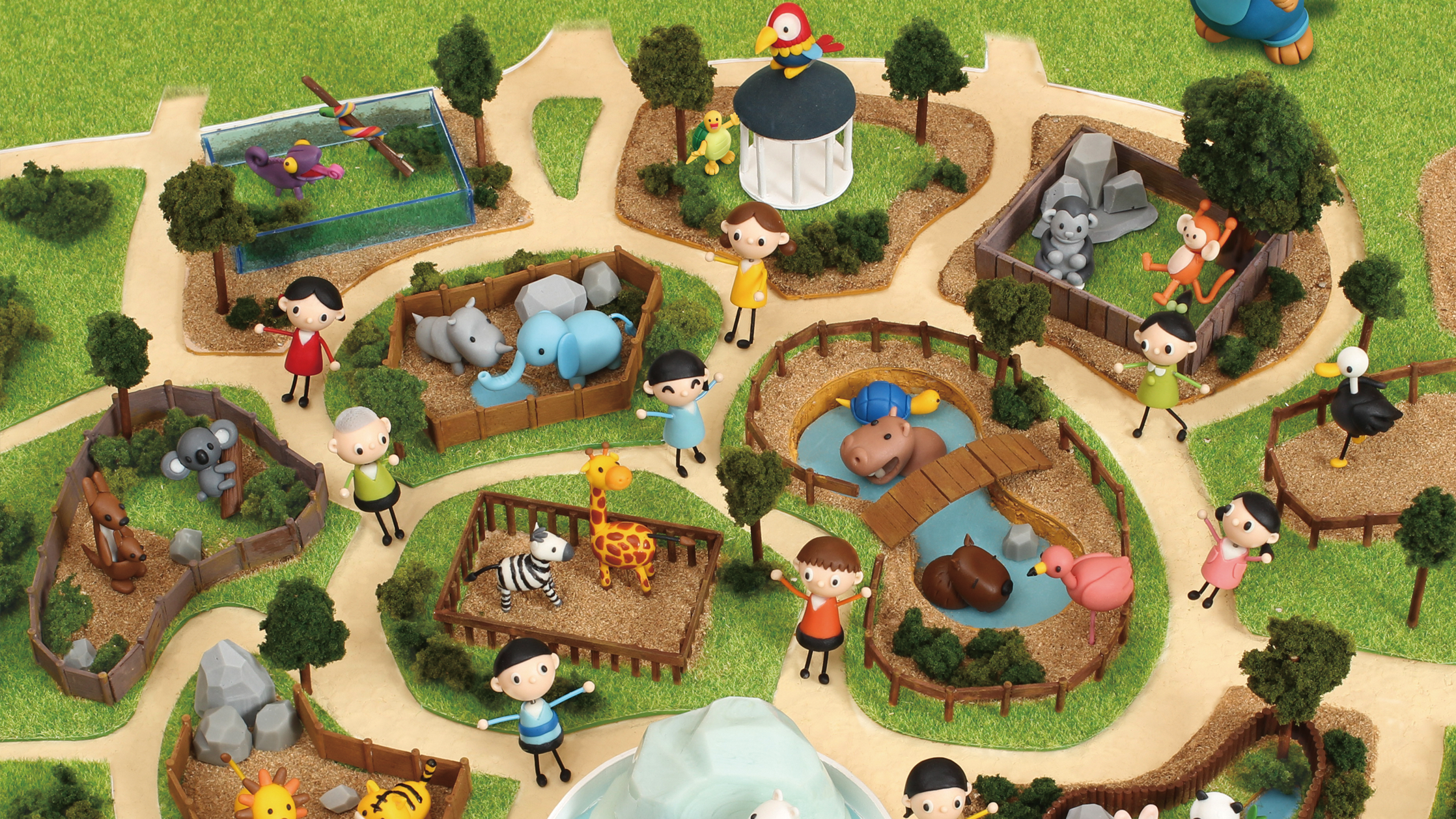 【クレイアート／粘土立体イラスト】<br>小学ポピー「1・2年生」2017年5月号 教材表紙デザイン制作