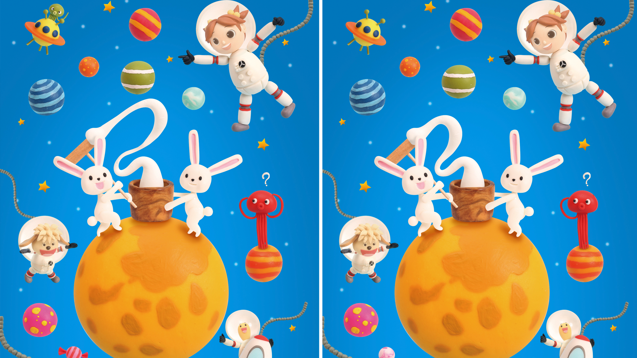 【クレイアート／粘土立体イラスト】<br>小学ポピー「1・2年生」2017年9月号 教材表紙デザイン制作