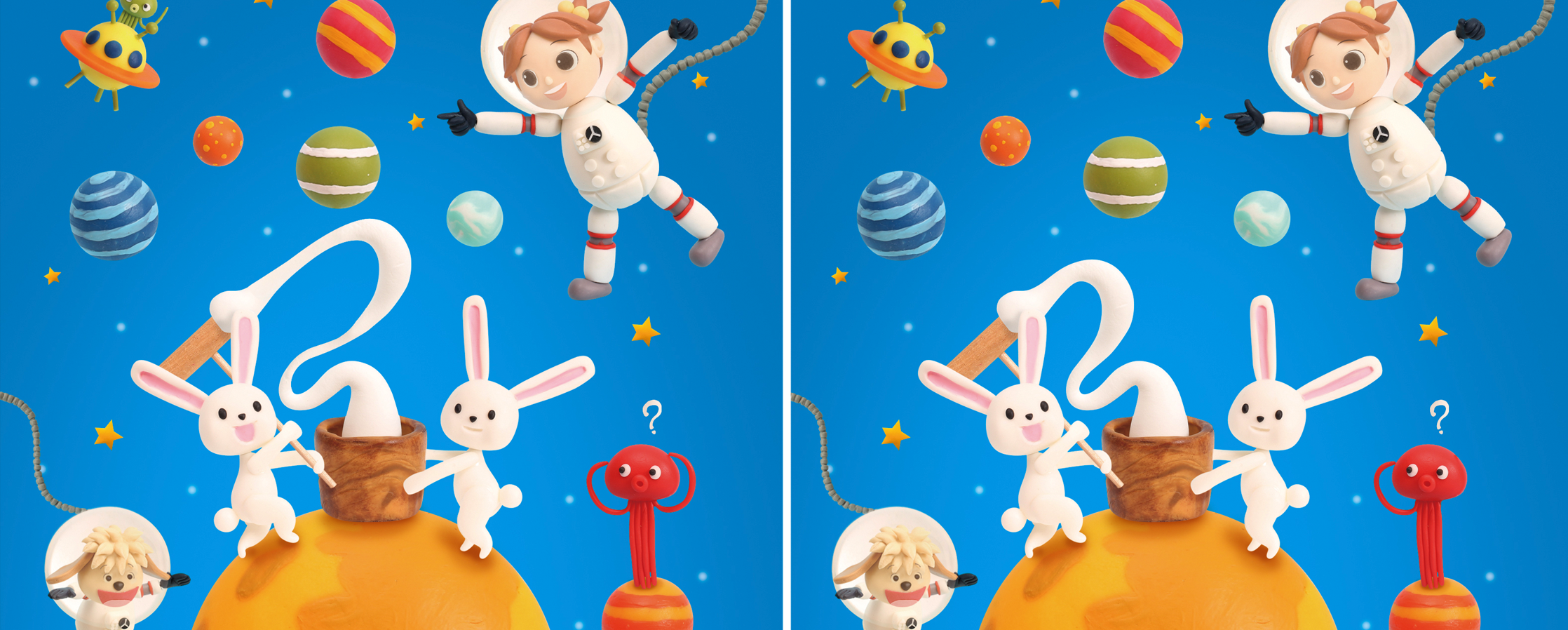 【クレイアート／粘土立体イラスト】<br>小学ポピー「1・2年生」2017年9月号 教材表紙デザイン制作