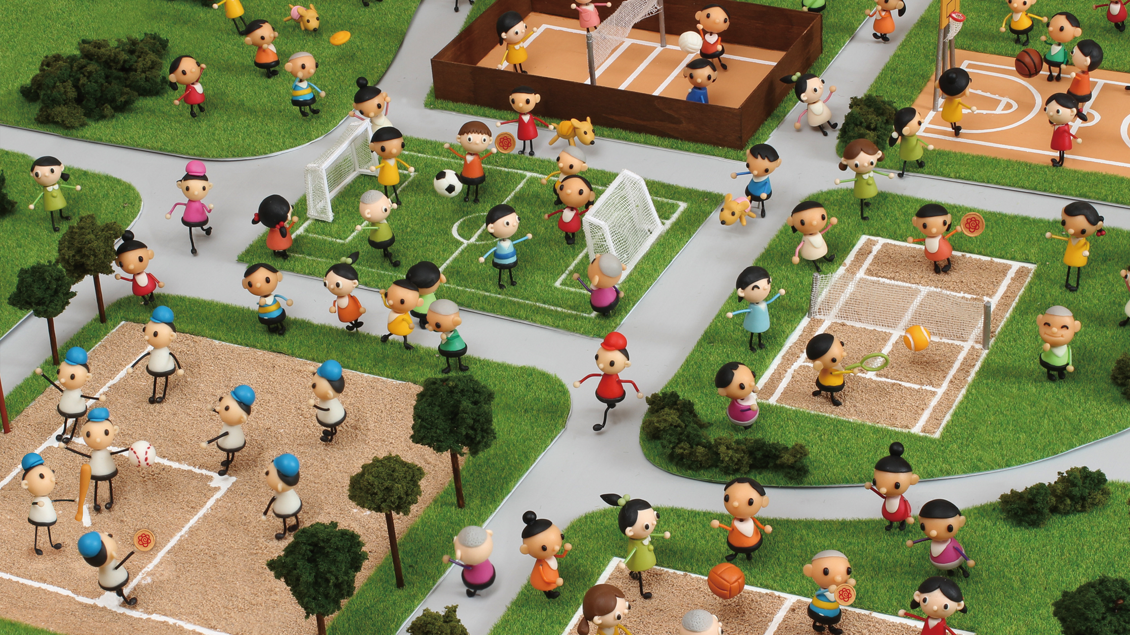 【クレイアート／粘土立体イラスト】<br>小学ポピー「1・2年生」2017年10月号 教材表紙デザイン制作