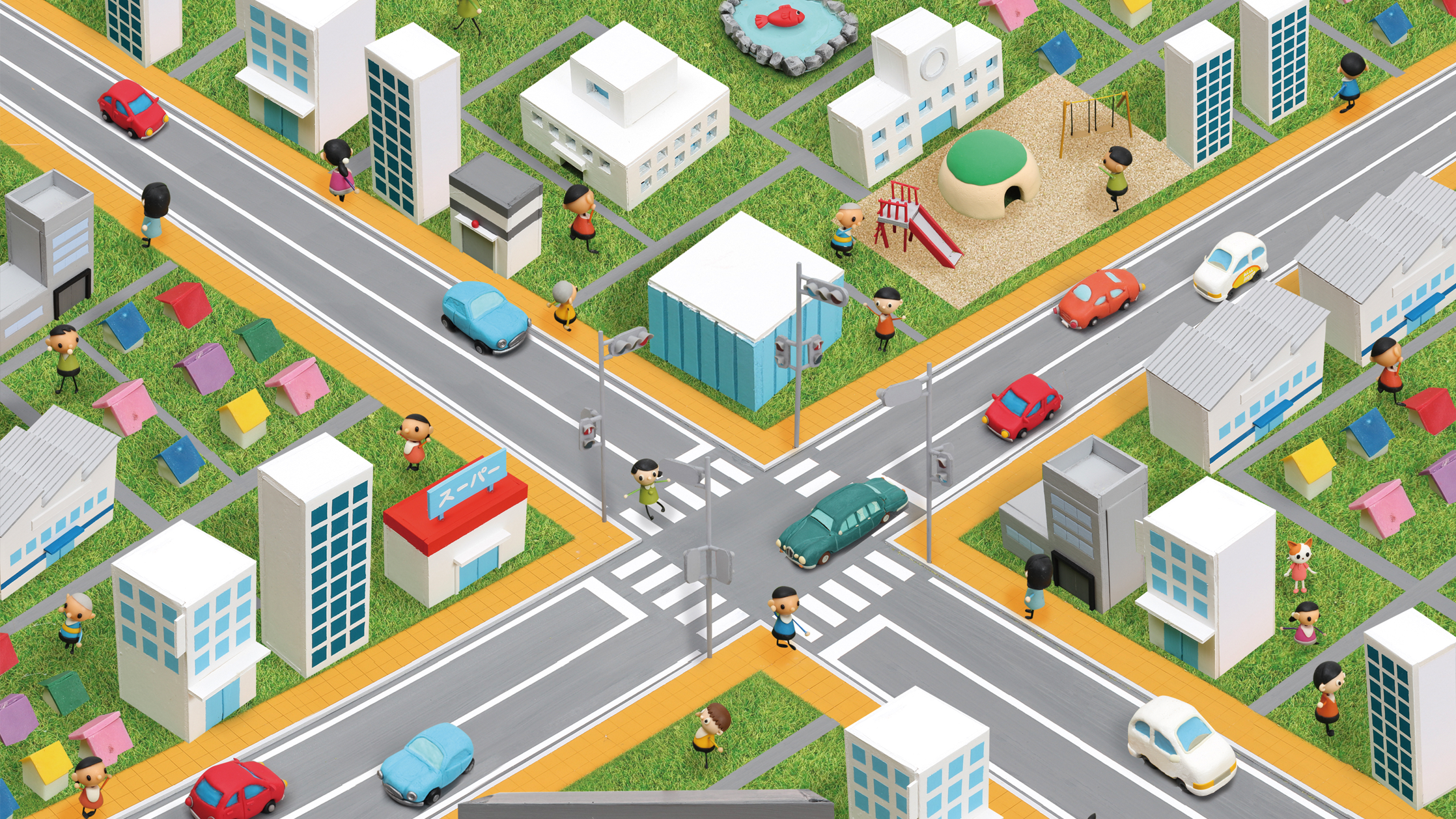 【クレイアート／ミニチュアジオラマ】<br>小学ポピー「1・2年生」2018年6月号 教材表紙デザイン制作