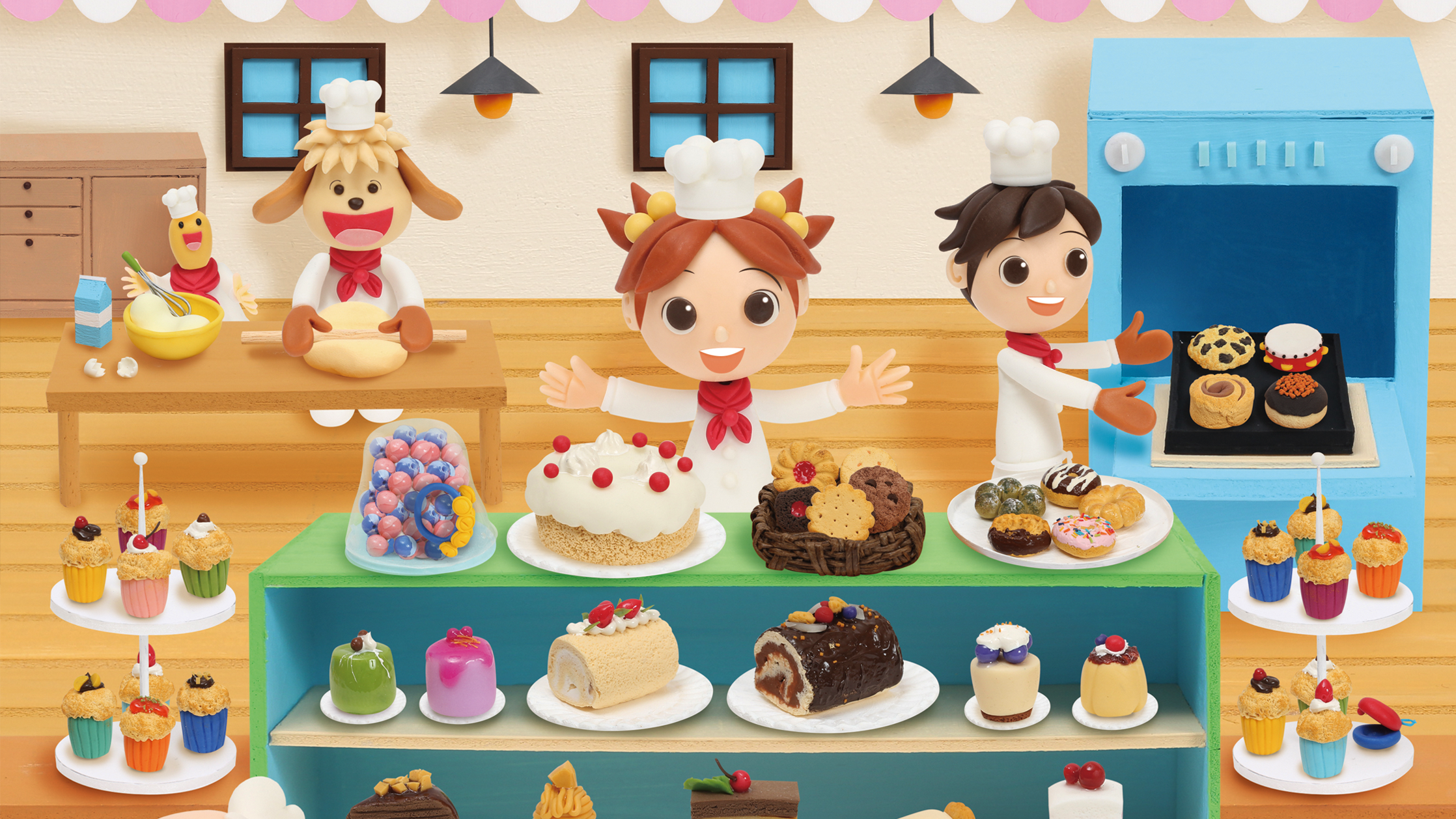 【クレイアート／粘土立体イラスト】<br>小学ポピー「1・2年生」2018年7月号 教材表紙デザイン制作