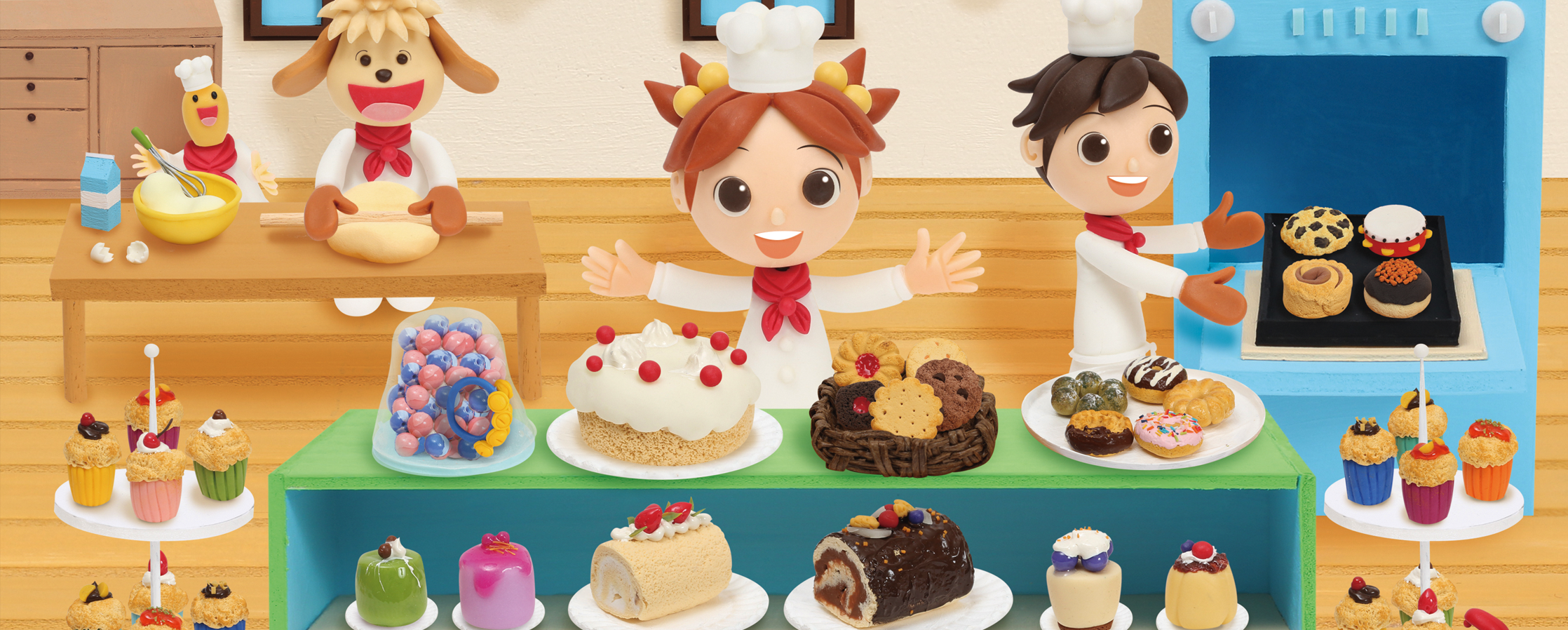 【クレイアート／粘土立体イラスト】<br>小学ポピー「1・2年生」2018年7月号 教材表紙デザイン制作