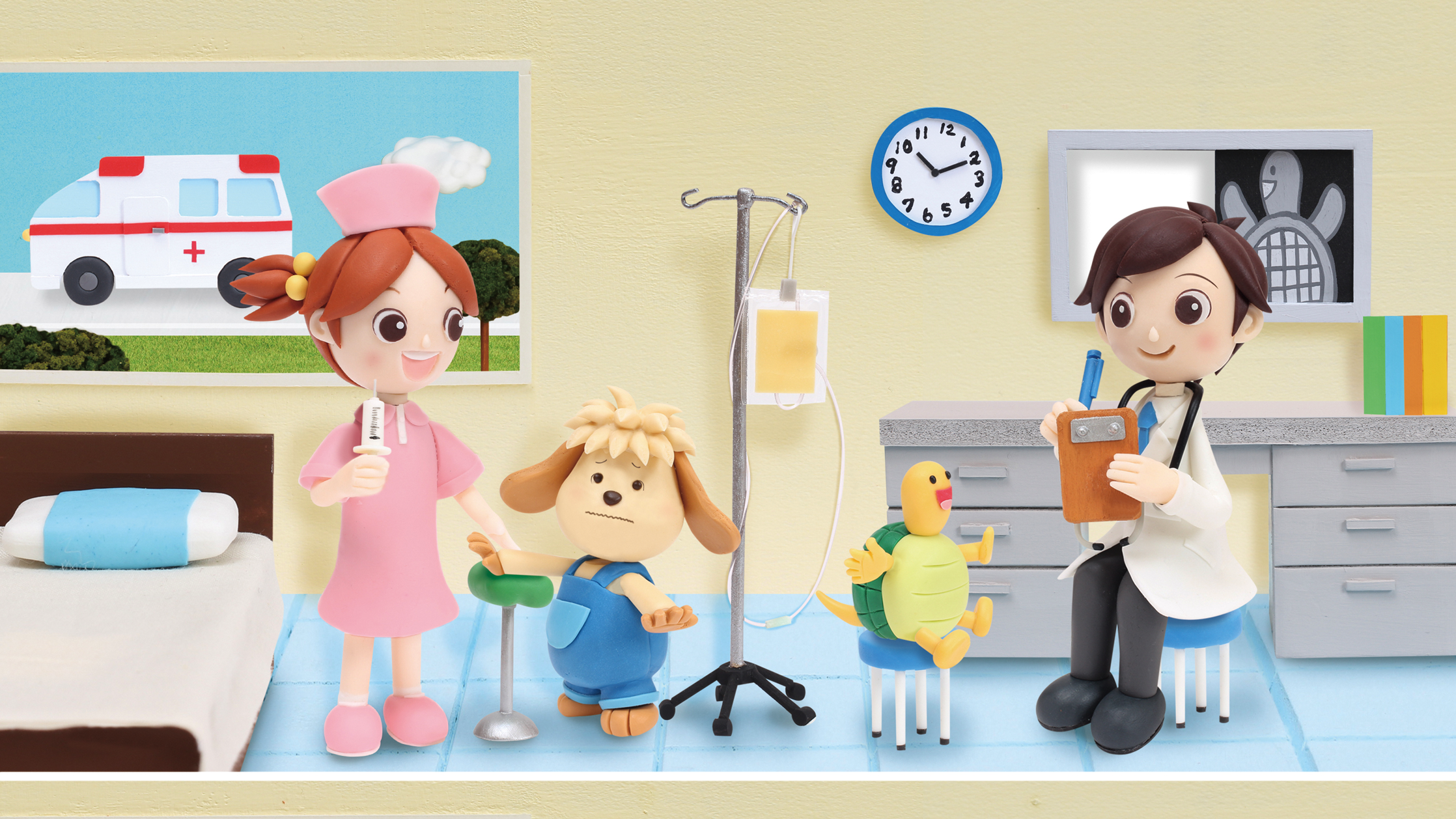 【クレイアート／粘土立体イラスト】<br>小学ポピー「1・2年生」2018年9月号 教材表紙デザイン制作