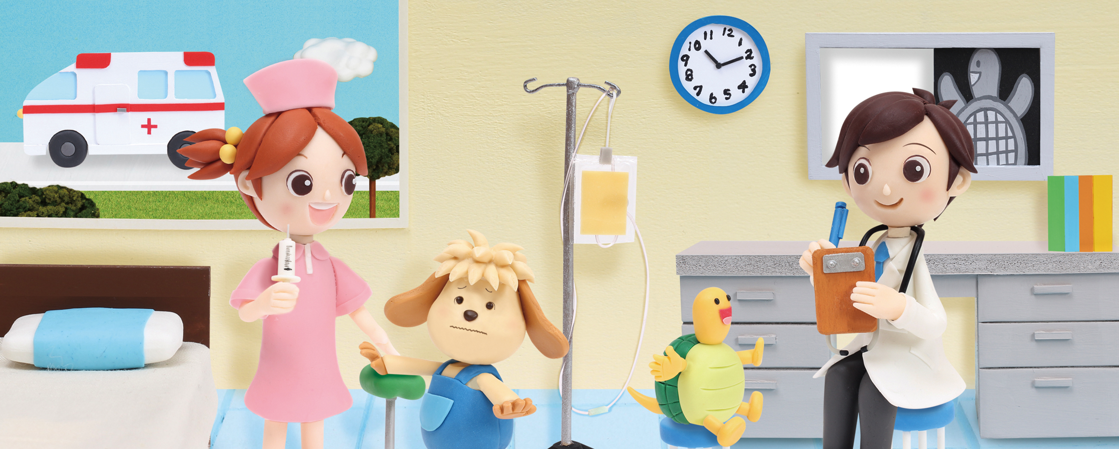 【クレイアート／粘土立体イラスト】<br>小学ポピー「1・2年生」2018年9月号 教材表紙デザイン制作