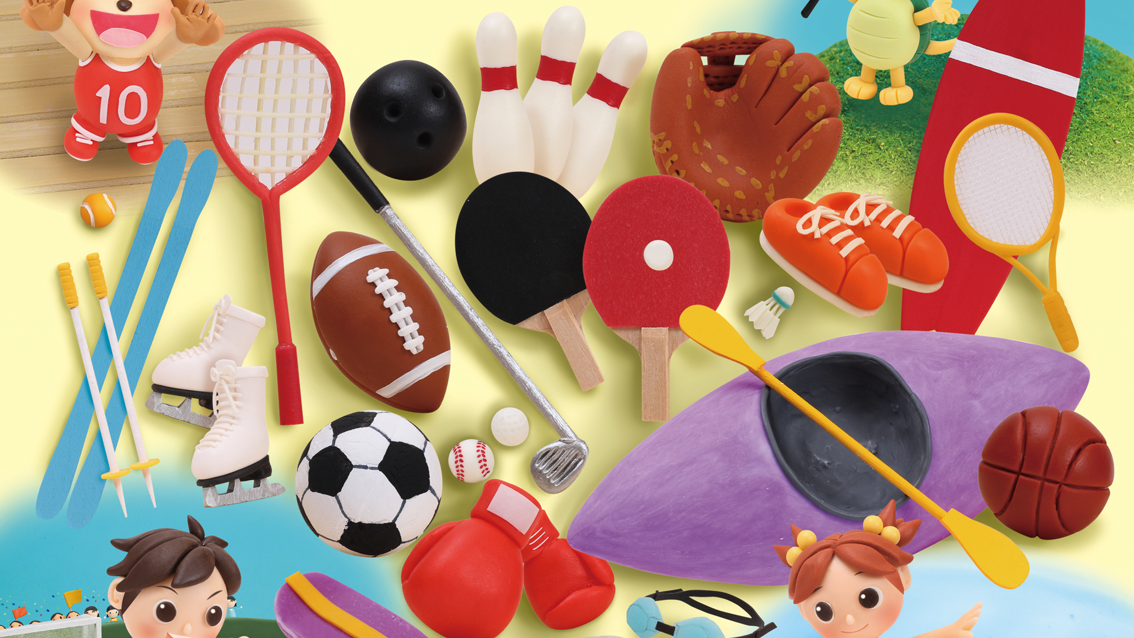 【クレイアート／粘土立体イラスト】<br>小学ポピー「1・2年生」2018年10月号 教材表紙デザイン制作