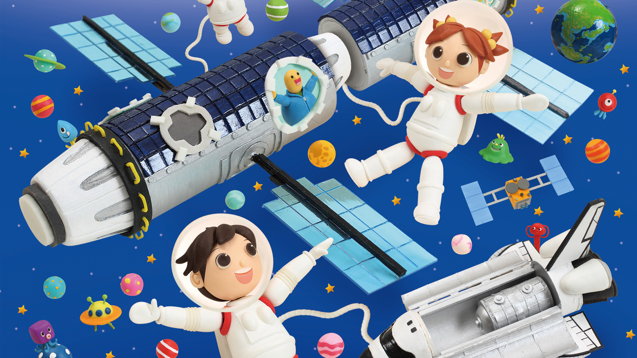 【クレイアート／粘土立体イラスト】<br>小学ポピー「1・2年生」2019年2月号 教材表紙デザイン制作