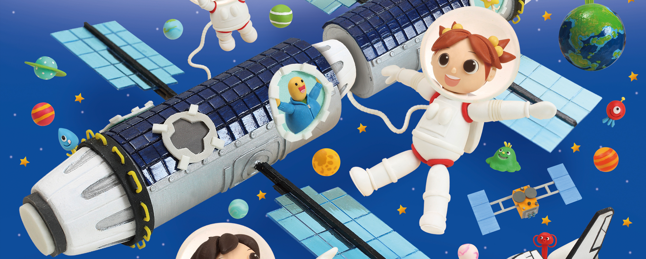 【クレイアート／粘土立体イラスト】<br>小学ポピー「1・2年生」2019年2月号 教材表紙デザイン制作