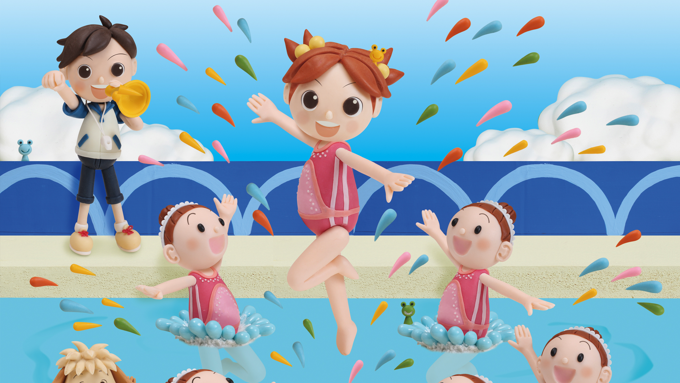 【クレイアート／粘土立体イラスト】<br>小学ポピー「1・2年生」2019年6月号 教材表紙デザイン制作