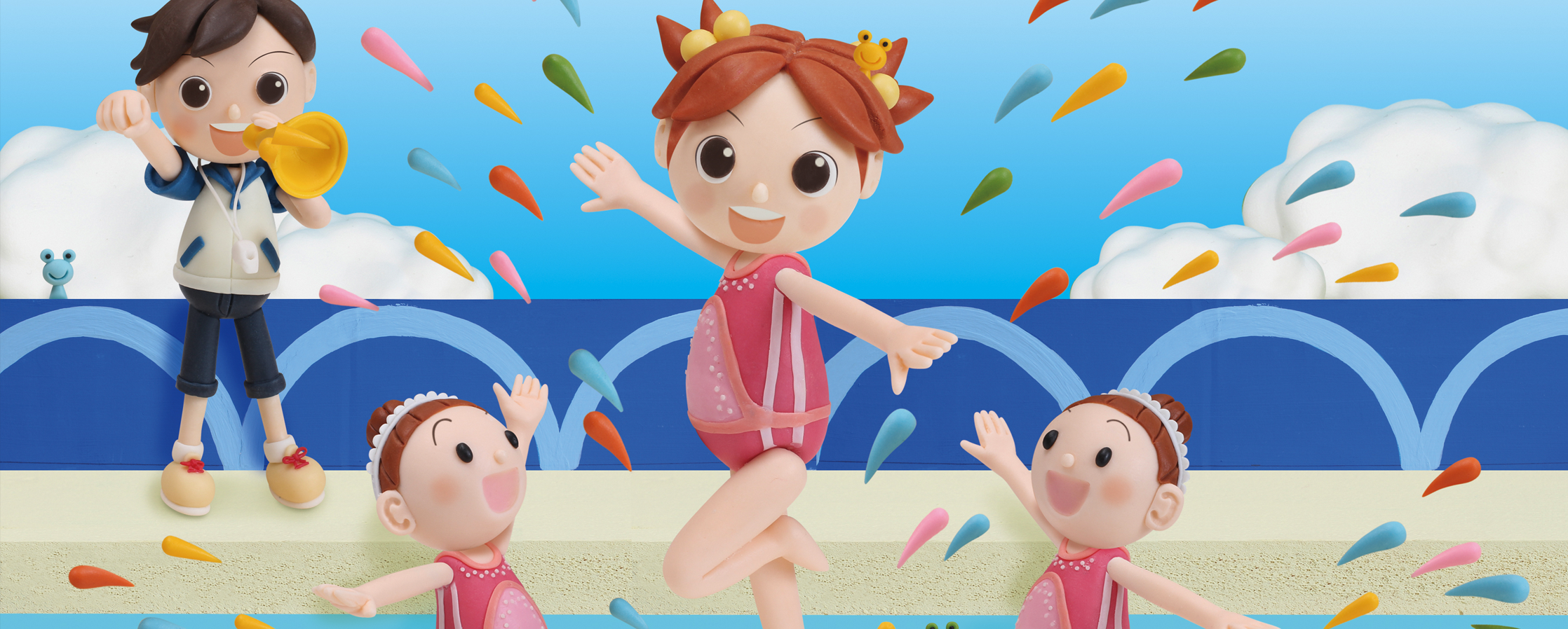 【クレイアート／粘土立体イラスト】<br>小学ポピー「1・2年生」2019年6月号 教材表紙デザイン制作