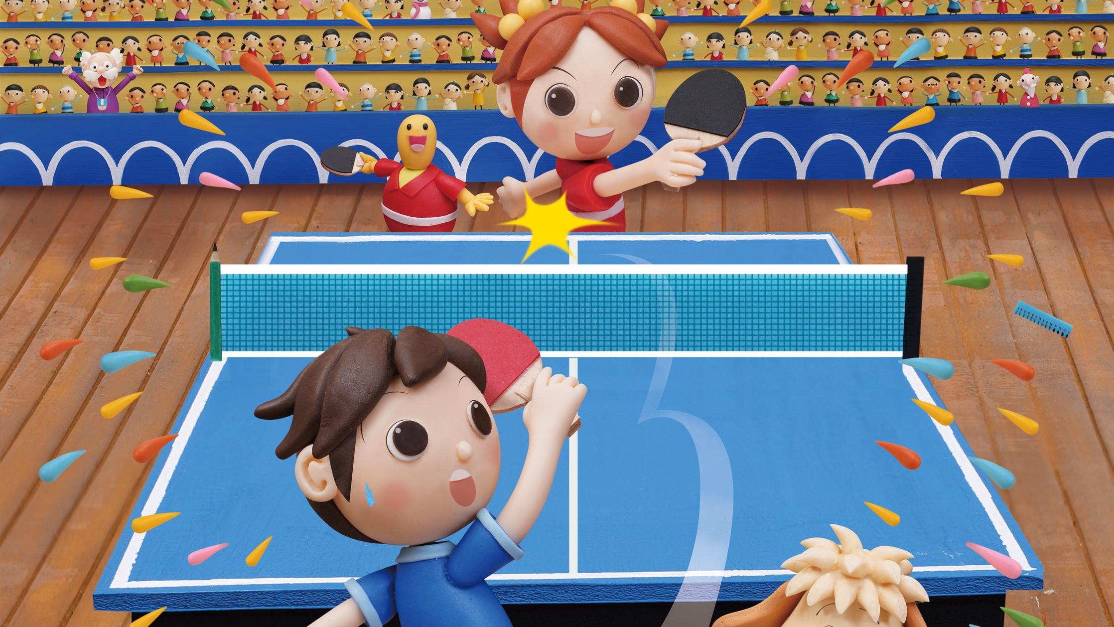 【クレイアート／粘土立体イラスト】<br>小学ポピー「1・2年生」2019年12月号 教材表紙デザイン制作