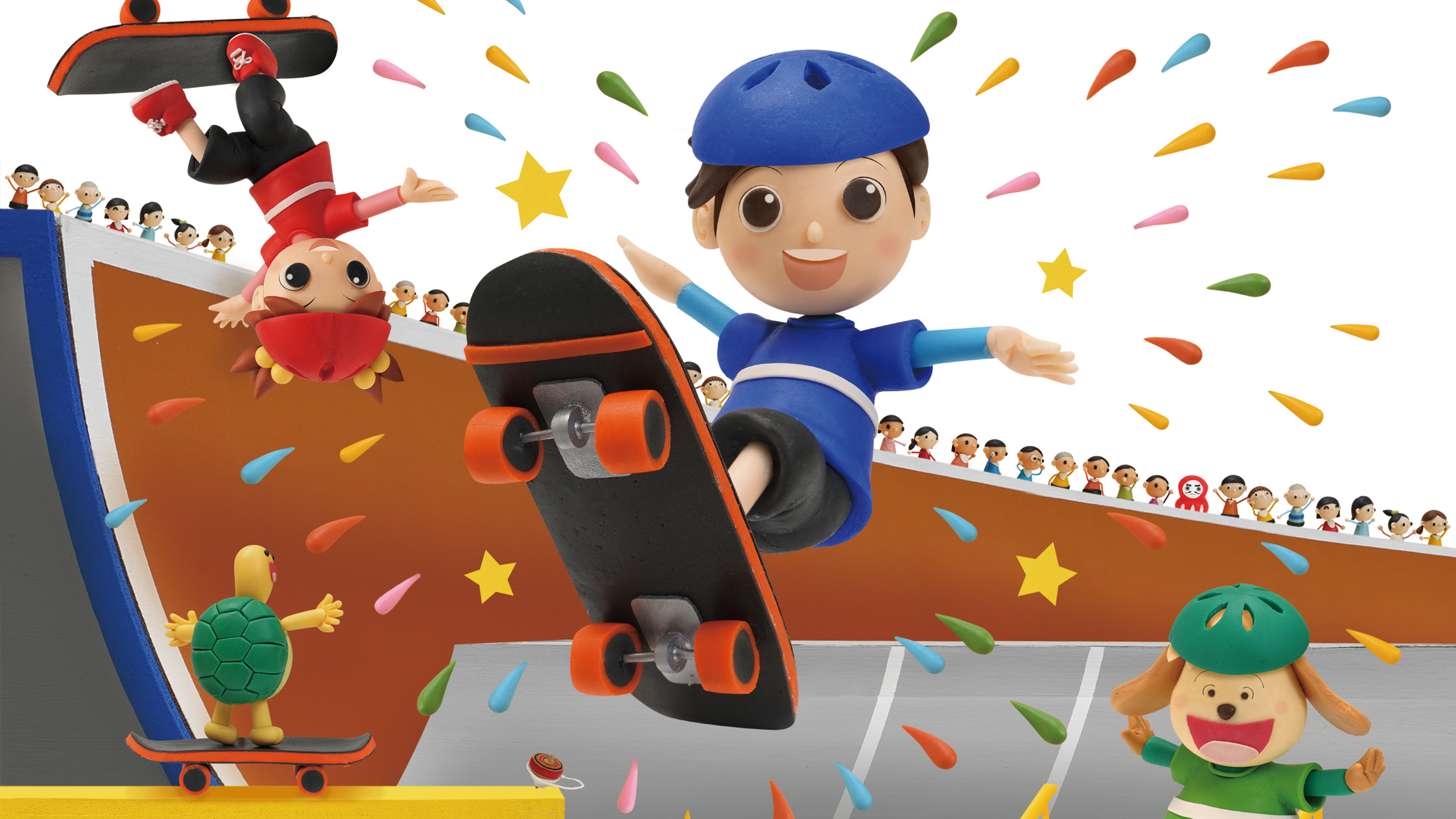 【クレイアート／粘土立体イラスト】<br>小学ポピー「1・2年生」2020年1月号 教材表紙デザイン制作