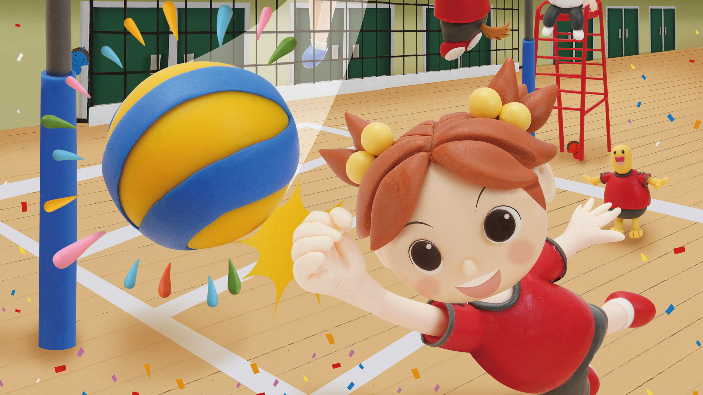 【クレイアート／粘土立体イラスト】<br>小学ポピー「1・2年生」2020年2月号 教材表紙デザイン制作