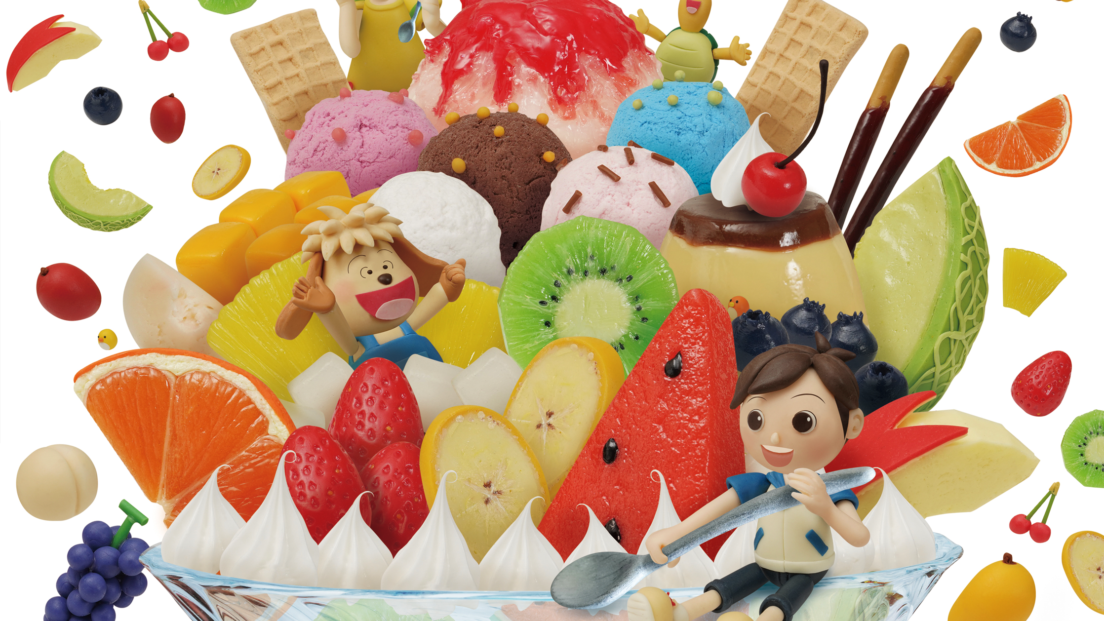 【クレイアート／ミニチュアジオラマ】<br>小学ポピー「1・2年生」2020年8月号 教材表紙デザイン制作