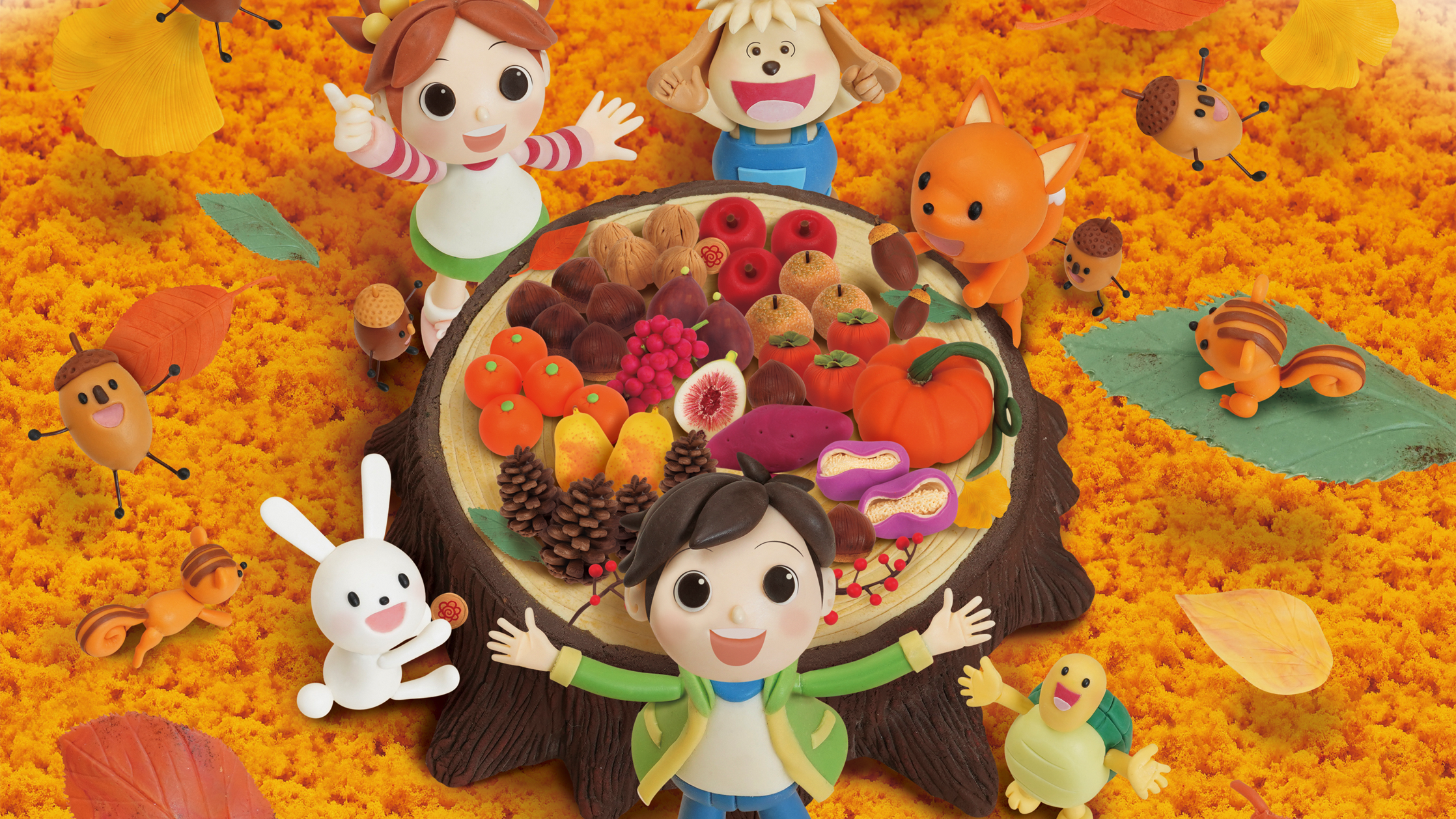 【クレイアート／ミニチュアジオラマ】<br>小学ポピー「1・2年生」2020年11月号 教材表紙デザイン制作