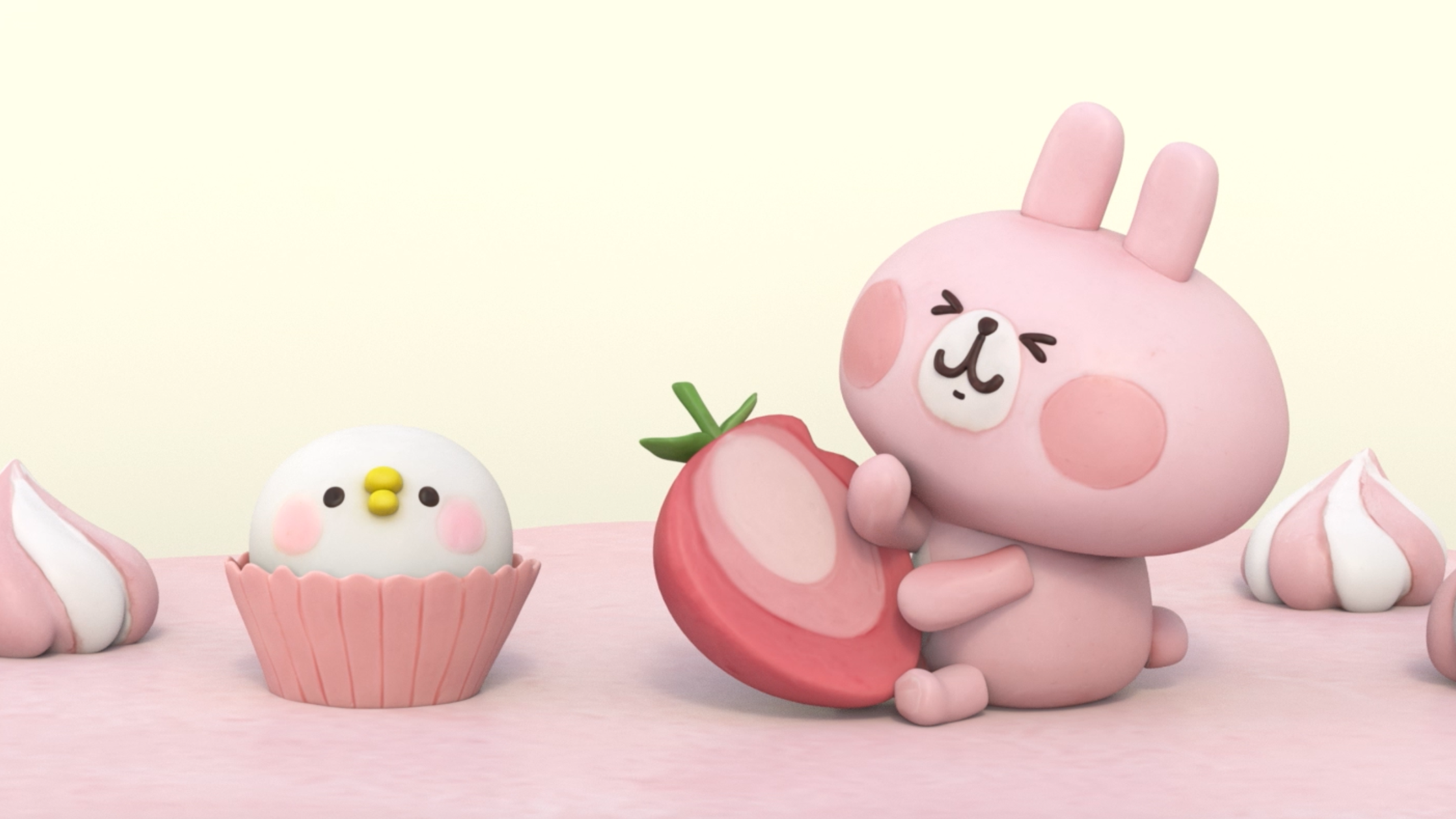 【クレイアニメーション／ストップモーション】<br>『カナヘイの小動物』ピスケ＆うさぎ<br>20周年記念アニメーション