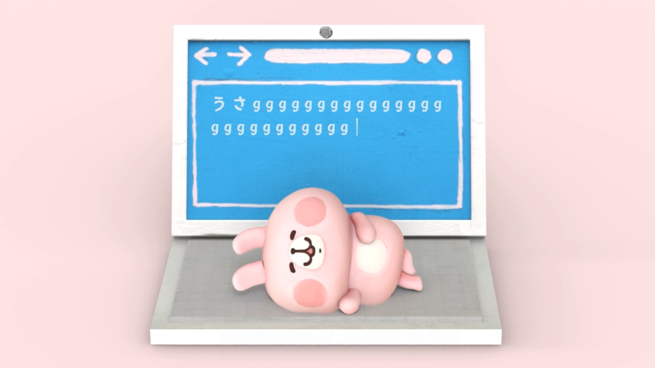 【クレイアニメーション／ストップモーション】<br>ピスケ＆うさぎ クレイアニメーション<br>「だいぶ疲れて見えるうさぎ／USBがささらないうさぎ」