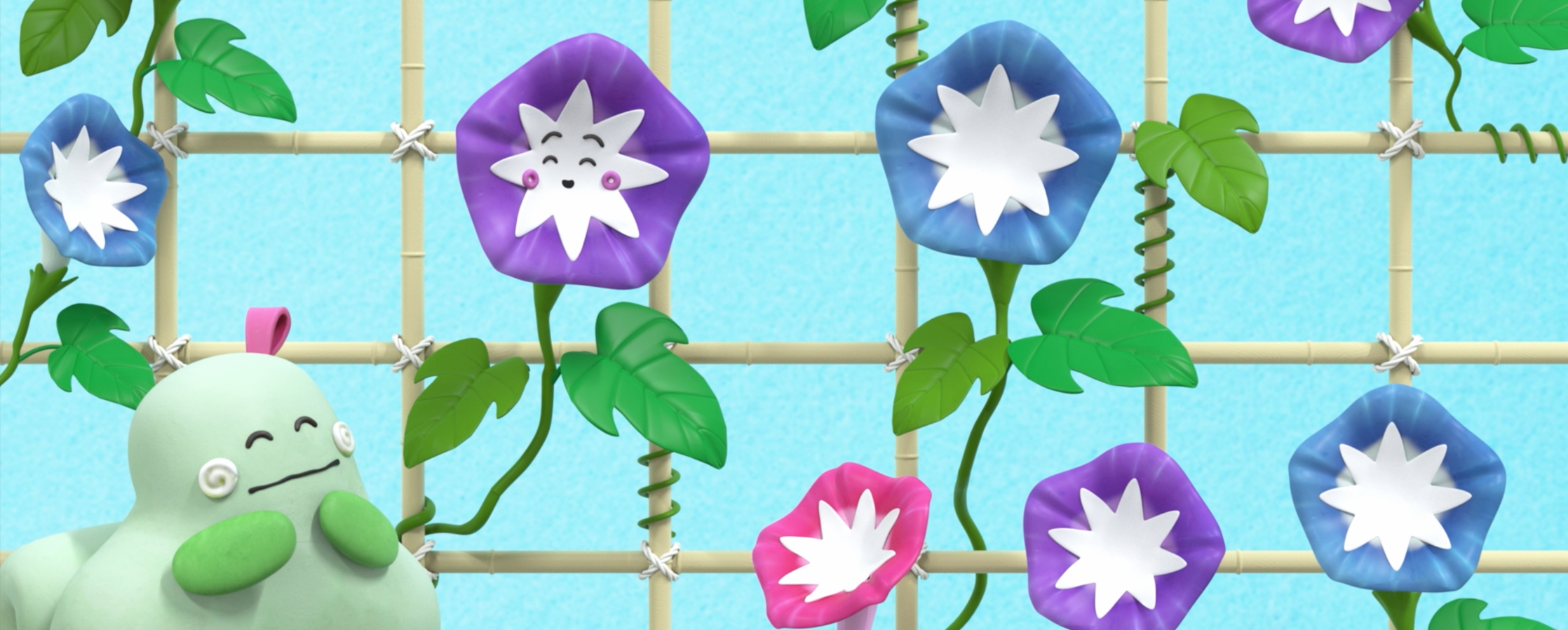 【クレイアニメーション／ストップモーション】<br>『シナぷしゅ』ぷしゅのまねっこさんぽ “夏のもの”